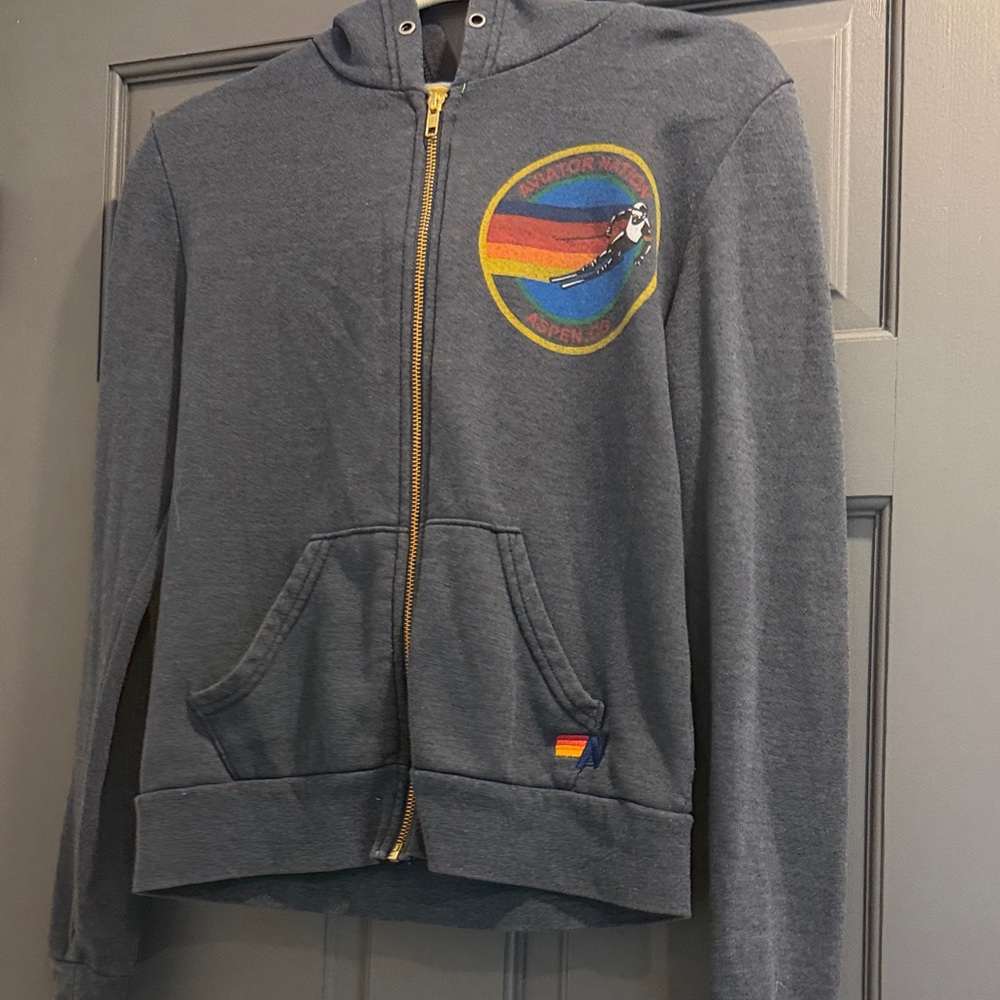 Aviator Nation Kids Gray Zip-Up Hoodie